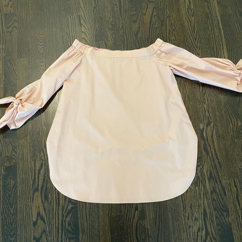 Tibi light pink off shoulder top